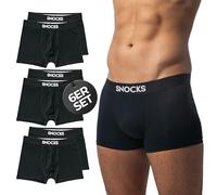 Snocks 6x Mens Boxer Shorts Multipack - Comfortable Boxer Shorts for Men Made out of Organic Cotton & Free from Itchy Labels. Durable Boxers for Men: Perfect for Day-to-Day Use Black
