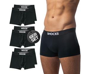 Snocks 6x Mens Boxer Shorts Multipack - Comfortable Boxer Shorts for Men Made out of Organic Cotton & Free from Itchy Labels. Durable Boxers for Men: Perfect for Day-to-Day Use Black
