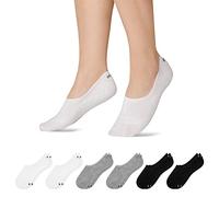 Snocks Men's 25 DEN Ankle Socks white Weiß (6-8, 2xBlack, 2xGrey, 2xWhite)