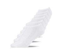 SNOCKS Women & Men Ankle Socks/Sneaker Socks (6 Pairs) 6x White- Cotton, UK 6 - 8