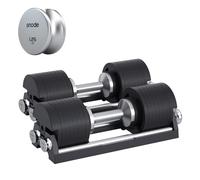 SNODE AD85 Adjustable Dumbbell Set 40 kg (Pair) with 10 lbs Additional Plates, Compact Design, Fast Adjust, Cast Iron Plates, Iron Cradle, Anti-Slip Metal Handle, Advanced Strength Training Equipment