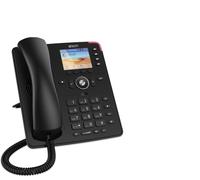 Snom D713 IP Telephone, SIP Desk Telephone (2.8 Inch TFT Colour Display 320 x 240 Pixels, 4 Programmable Buttons LED, 6 SIP Identities, 2 x Gigabit with PoE, Extra RJ9 Headset Port), Black, 00004582