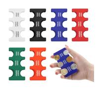SNOMEL 6 Pieces Japanese Coin Holder Hard Case with 6 Slots, Plastic Rectangle Coin Dispenser Storage Box, Portable Change Sorter Wallet for Travel Car Toll Shipping Transportation (6 Colors)