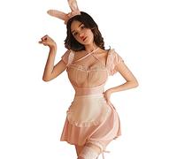 SNOMYRS Lolita Dress Maid Outfit Cosplay Pink Kawaii French Maid Apron Sexy Bunny Lingerie Anime Cosplay Costumes Gothic Clothes
