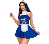 SNOMYRS Maid Outfit Women Sexy Nun Maid Uniform Cosplay Outfits Halloween Costume Apron Dress French Lingeries Bodysuit