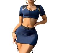 SNOMYRS Sexy Halloween Cop Costume Police Uniform Outfit Anime Cosplay Lingerie For Officer Secretary Teacher Costumes