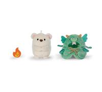 NICI 62585 mymochi Cuddly Toy, Polar Bear Snono, 8 cm, with Flame and Dragon Costume in Gift Box, 8.5 x 6.5 x 10 cm, Beige, Soft Plush Toy, Cute Kawaii Stuffed Toy for Cuddling and Playing