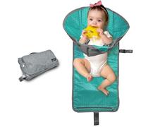 SnoofyBee - Portable Playtime Changing Pad: 3-in-1 Diaper Clutch, Changing Station, and Clean Hands Toy Barrier. Water-Resistant and Stylish, with Dual Storage Pockets. Grey-2024-Improved-Version