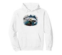 Snook Fish Portrait Illustration Saltwater Florida Inshore Pullover Hoodie