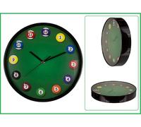 Snooker Billiard Wall Clock Gag Clock Round 30.5Cm Colorful Analog