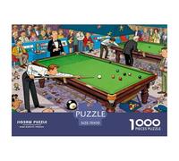 Snooker Billiards Wooden Jigsaw Puzzle Waterproof 1000 Piece Puzzles for Adults Colourful Challenging Games