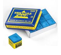 Snooker Chalk, 12 Pcs Blue Pool Chalk, Cue Chalk, High Grip & Smooth Application, Durable & Long-Lasting for All Cue Tips