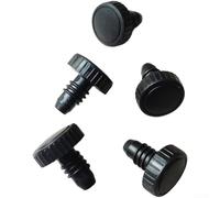Snooker Cue Butt Protector 19.2mm Plastic Black(round tooth)