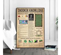 Snooker Knowledge Poster Snooker Decor Billiards Lover Gift Billiards Print Billiards Gifts Billiards Wall Art Billiard Player Gift Funny Plaque Signs Gift for Room Office 8x12 Inch