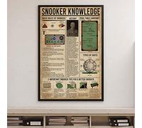 Snooker Knowledge Snooker,12 * 8 Inches Vintage Funny Poster Wall Decor Art Gift Retro Picture Metal Sign
