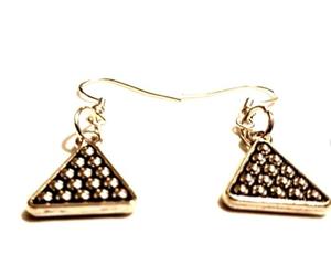 Snooker, Pool Triangle & Balls Earrings on Sterling Silver Hooks, Snooker Table, Billiards Table, Pool Table Earrings, World Championship