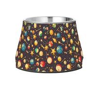 Snooker Stars Brown Bowls for Pets Enhanced Stainless Steel Cat Feeding Bowls for Loving Pet Whisker Fatigue