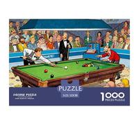 Snooker Wooden Jigsaw Puzzle Waterproof 1000 Piece Puzzles for Adults Gifts Impossible Challenging Games