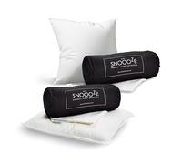 SnooozeGo Mini Travel Pillows 2 Pack - Soft Down Alternative Airplane Pillow for Side Sleepers, Lightweight Bed & Car Pillow with Cotton Case - Camping Beach Hotel & Flight Travel Essentials 40x30cm