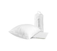 SnooozeGo Travel Pillow Full and Supportive - Soft Bed Pillows for Business Trips Hotels & Vacations, Lightweight Breathable with Cotton Case for Ultimate Comfort, Back & Side Sleeper Travel Accessory