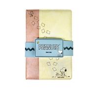 Snoopy A5 Textured Pu Notebook Puffy Soft Touch Cover With Storage Sleeve Sn704935