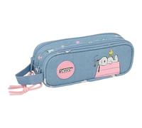 SNOOPY - Children's Double Pencil Case, Children's Pencil Case, Ideal for School Age Children, Comfortable and Versatile, Quality and Resistance, 21 x 6 x 8 cm