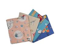 Snoopy Circus Peanuts Fat Quarter Bundle, 4 Pieces, 100% Cotton Fabric, 45 x 55 cm, Licensed Quilting & Patchwork Fabric