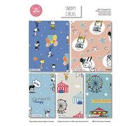 Snoopy Circus Peanuts Fat Quarters Bundle Pack of 5 (18inches x 22inches) Multi, 100% Cotton Fabric for Crafts, Quilting, Sewing, Patchwork (2964-00)