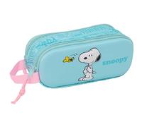 SNOOPY - Double 3D Pencil Case, Children's Pencil Case, Ideal for School Age Children, Comfortable and Versatile, Quality and Resistance, 21 x 6 x 8 cm