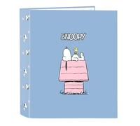 Snoopy - Folio Folder 4 Rings, Ideal for Children of Different Ages, Comfortable and Versatile, Quality and Resistance, 27 x 6 x 33 cm