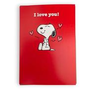 Snoopy I Love You Red Heart Card