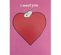 Snoopy I Woof You Pink Heart Card