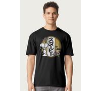 Snoopy Kanji Flowers T-Shirt Peanuts Black XL