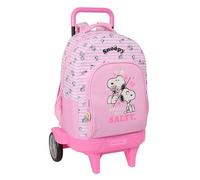 SNOOPY - Large Backpack with Wheels, Compact Evolution, Removable, Ideal for Children of Different Ages, Comfortable and Versatile, Quality and Resistance, 33 x 22 x 45 cm