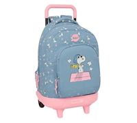 Snoopy - Large Backpack with Wheels, Compact, Removable, Ideal for Children of Different Ages, Comfortable and Versatile, Quality and Resistance, 33 x 22 x 45 cm