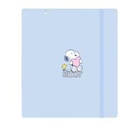 SNOOPY LOVE - Carpeblock with 4 Rings of 35 mm, with Refill, with 100 A4 Sheets, Ideal for Children of Different Ages, Comfortable and Versatile, Quality and Resistance, 27 x 4 x 32 cm, light blue, M,