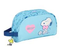 Snoopy Love - Large Children's Toiletry Bag, Adaptable to Cart, Ideal for Children from 5 to 14 Years, Comfortable and Versatile, Quality and Resistance, 26 x 16 x 9 cm, Light Blue, M, Casual