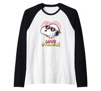Snoopy Love Struck Raglan Baseball Tee