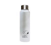 Snoopy Love - Thermal Bottle, Water Bottle, Stainless Steel, Double Insulated, 6h Hot Drink and 12h Cold Drink, 500ml, Light Blue, M, Casual