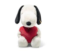 Steiff Snoopy Love cuddly toy, cute stuffed toy, boys, girls & babies from 0 months, Friends, plush toy 30 cm, white, 024375