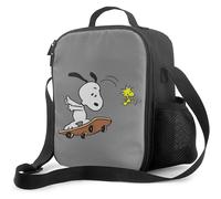 Snoopy Lunch Box With Padded Insulated Liner Lunch Bag Thermal Cooler Pack Portable Shoulder Waterproof Tote Lunch Bag For Adults And Kids To School O