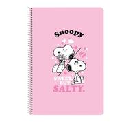 SNOOPY - Notebook, Folio Notebook 80 Sheets Hard Cover 1Design, Ideal for Children of Different Ages, Comfortable and Versatile, Quality and Resistance, 21.5 x 1 x 31 cm