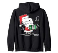 Snoopy Peanuts Xmas Santa Music Treats Classic 80s Gifts Zip Hoodie