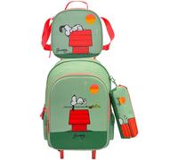 Snoopy Set Funcional 10l Wheeled Backpack 3 Units