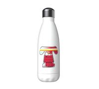 Snoopy - Stainless Steel Water Bottle, Airtight Closure, with Multi-Coloured Letter T Design, 550 ml, White, Official Product (CyP Brands)