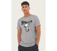 Snoopy Star Graffiti T-Shirt Peanuts Mid Grey XL
