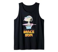 Snoopy Surf Beach Holiday Vintage Summer Retro Bum Fun Tank Top