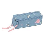 SNOOPY - Triple Small Pencil Case, Children's Pencil Case, Ideal for School Age Children, Comfortable and Versatile, Quality and Resistance, 22 x 6 x 8.5 cm
