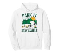Snoopy & Woodstock - Beagle Scout - Park It Stay Awhile Pullover Hoodie