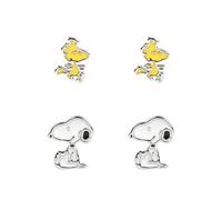 Disney Stud Earring Set – Snoopy & Woodstock SF00851SL.PH – Contemporary, Brass Plated